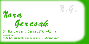 nora gercsak business card